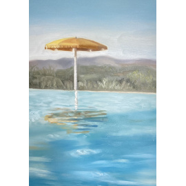 Lisa Hebden - Yellow Umbrella (framed)